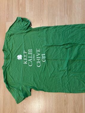 Keep Calm and Chive On Green Short Sleeve Tee